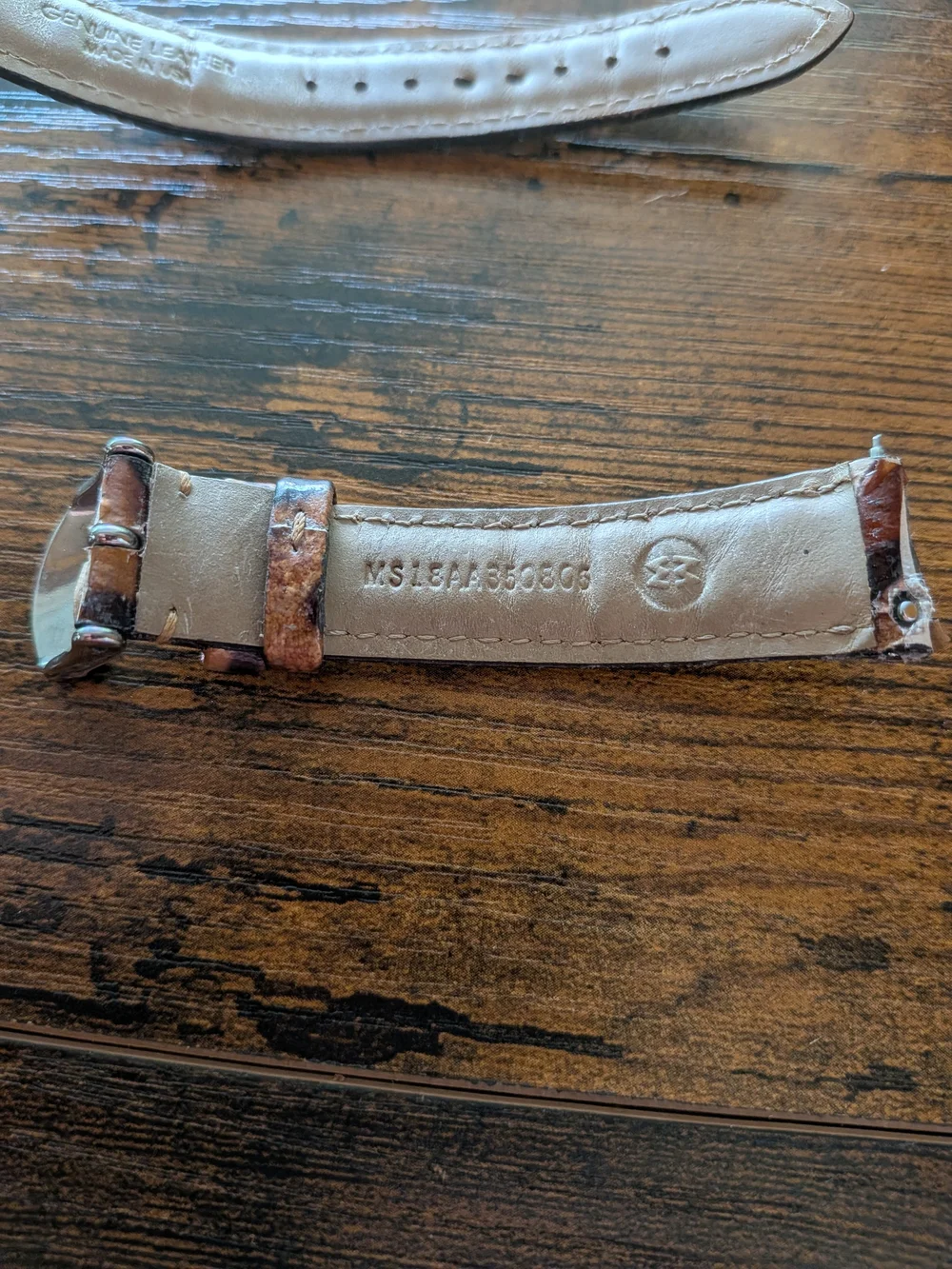 Michele Brown Patina Leather Watch Strap